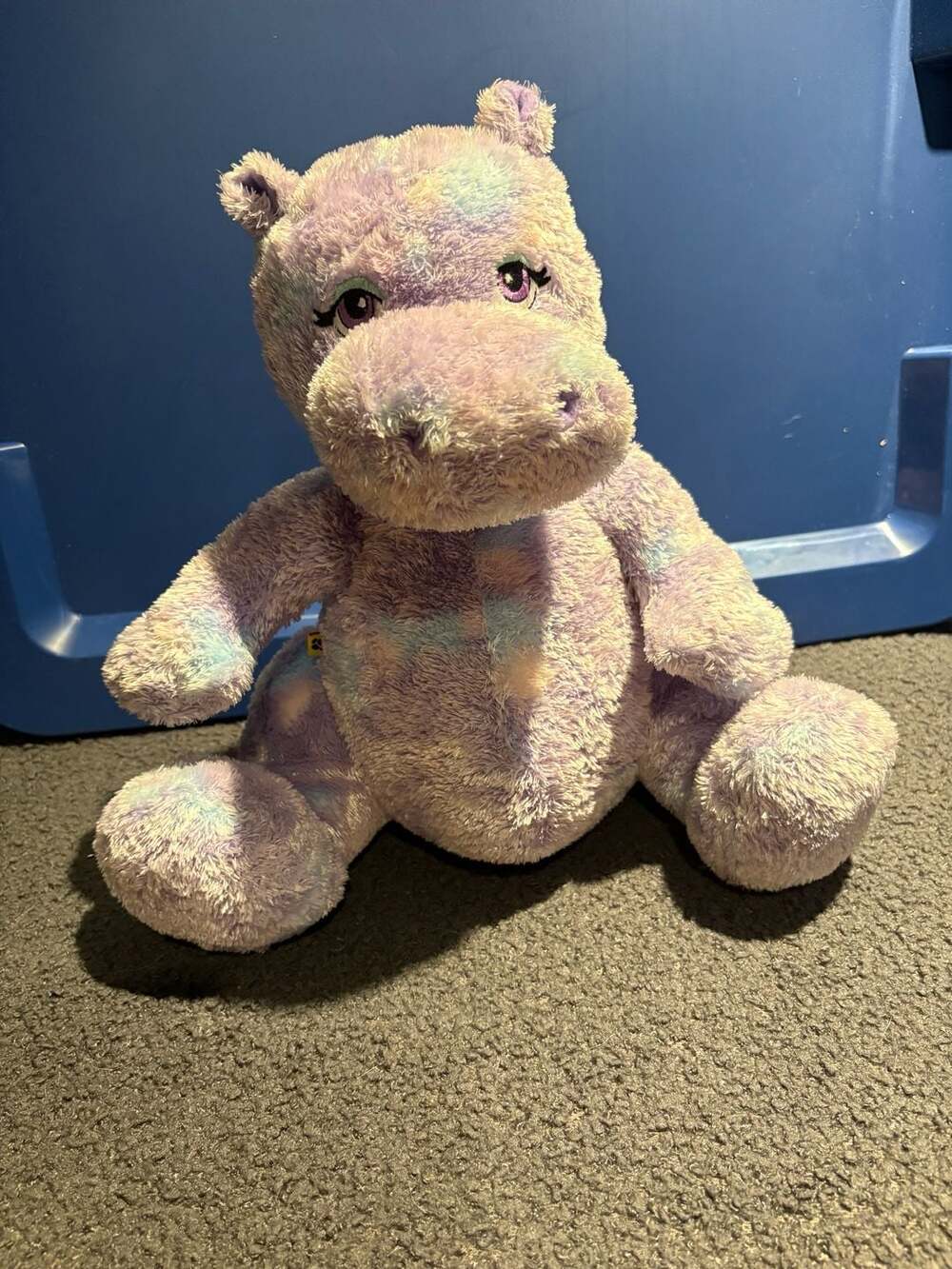 Build-A-Bear Workshop Purple Blue Tie-Dye Hip Hippo Hippopotamus